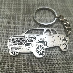 birthday gift Custom  Car Keychain with Personalized Name, Gift for Him, Personalized Fan Key Ring , 2020 Toyota Tacoma TRD 4x4 off road