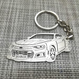 Christmas gifts car keychain  with Personalized Name, Gift for Him, Personalized Fan Key Ring ,Chevrolet Camaro ZL1 2020