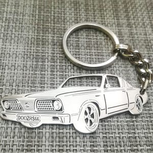 birthday gift Custom  Car Keychain with Personalized Name, Gift for Him, Personalized Fan Key Ring , Plymouth Barracuda 1966