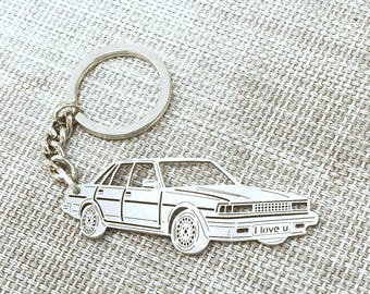 birthday gift for boyfriends car keychain  with Personalized Name, Gift for Him, Custom keychain , Toyota Cressida Mx73 1992