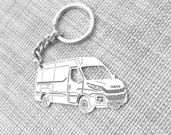birthday gift for boyfriends car keychain  with Personalized Name, Gift for Him, Custom keychain , Iveco daily 2014