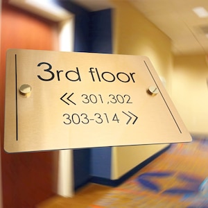 directional signs custom, Hotel directional signs, Arrow sign, hotel floor sign, hotel hallway signs, directional sign for hotel doorway