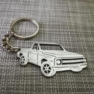 Christmas gifts car keychain  with Personalized Name, Gift for Him, Personalized Fan Key Ring ,1969 Chevy C10