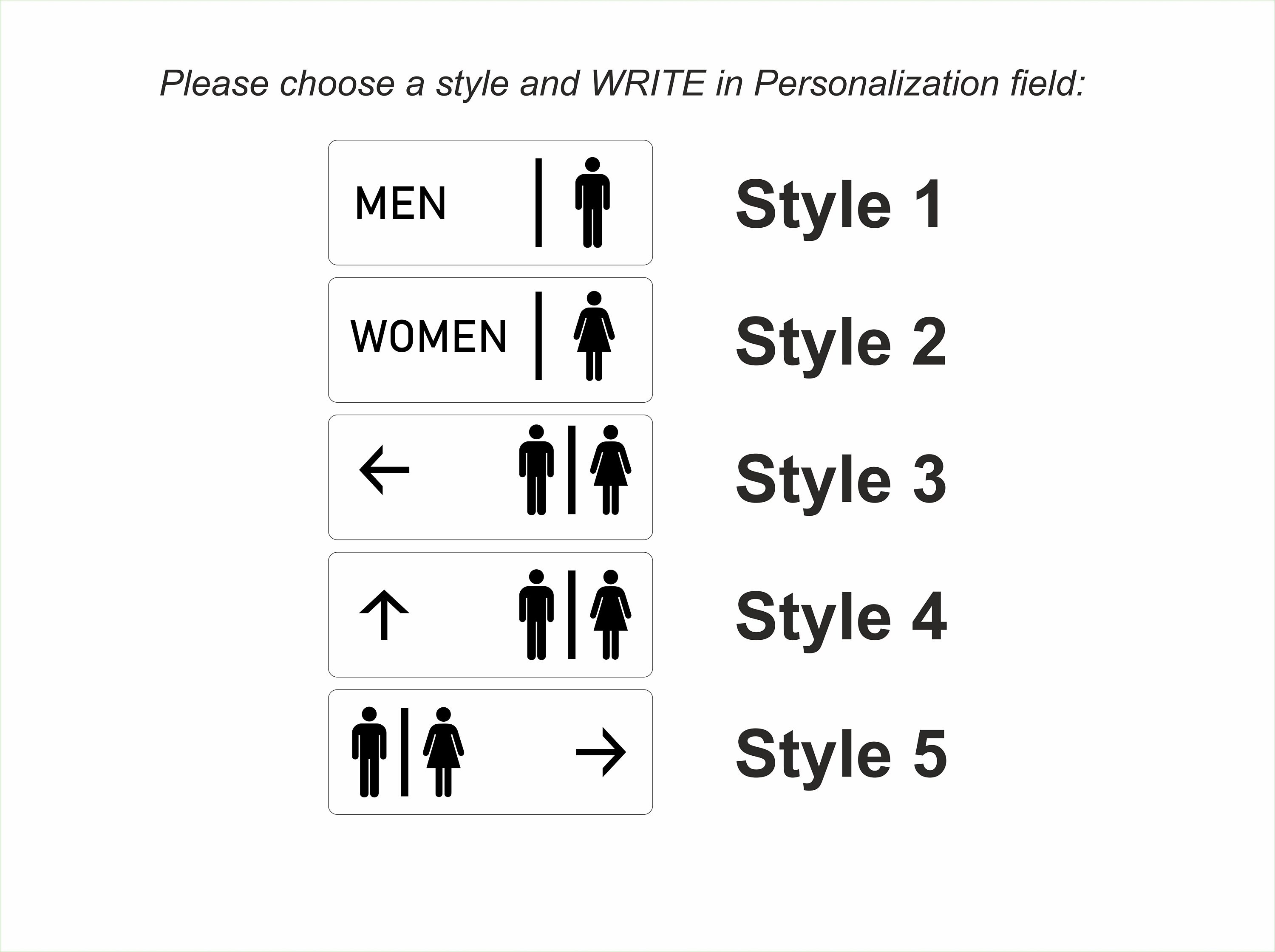 Signo de wc, letrero de wc de hombre damas, letreros direccionales