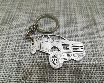 birthday gift for boyfriends car keychain  with Personalized Name, Gift for Him, Custom keychain ,Ford F-150 2015