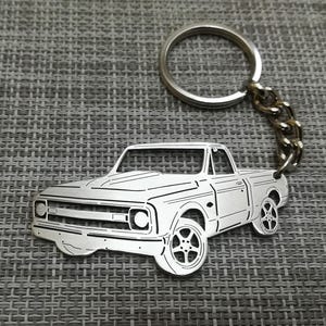 Christmas gifts car keychain  with Personalized Name, Gift for Him, Personalized Fan Key Ring ,1969 Chevy Pickup