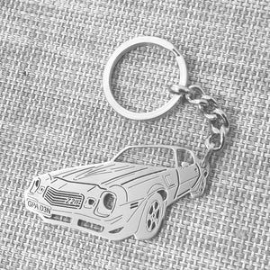 Llavero de coche para regalo de Navidad con nombre personalizado, regalo para él, llavero personalizado para fan, Chevrolet Camaro Z28 1980