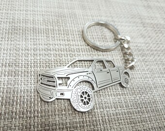 Christmas gifts car keychain  with Personalized Name, Gift for Him, Custom keychain , Ford F-150 2016 lifted crew cab