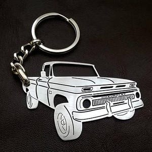 Christmas gifts car keychain  with Personalized Name, Gift for Him, Personalized Fan Key Ring ,Chevrolet k10