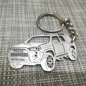 gift for him, Custom gift Car Keychain with Personalized Name, Gift for Him, Personalized Fan Key Ring, 2022 Toyota 4Runner TRD pro