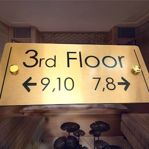 Richtungsschilder, Hotelrichtungsschilder, Pfeilschild, Hotel-Etagenschild, Hotel-Flurschilder, Richtungsschild für Hoteltür