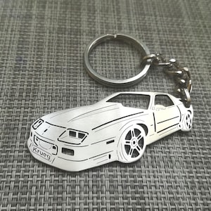 Llavero de coche para regalo de Navidad con nombre personalizado, regalo para él, llavero personalizado para fan, Chevrolet Camaro Z28 1991