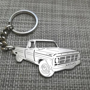 birthday gift Custom  Car Keychain with Personalized Name, Gift for Him, Personalized Fan Key Ring ,1969 ford f250 dually
