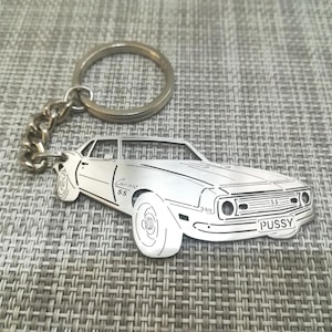 Llavero de coche para regalo de Navidad con nombre personalizado, regalo para él, llavero de fan personalizado, Chevrolet Camaro SS 1968 V8 350