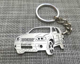 Geburtstagsgeschenk für Freunde Auto Schlüsselanhänger mit personalisierten Namen, Geschenk für ihn, benutzerdefinierte Schlüsselanhänger, Ford Maverick 2006