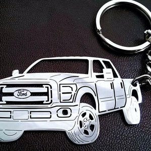 birthday gift Custom  Car Keychain with Personalized Name, Gift for Him, Personalized Fan Key Ring , Ford f250