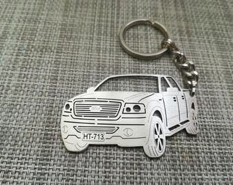 birthday gift for boyfriends car keychain  with Personalized Name, Gift for Him, Custom keychain ,Ford F-150 2008 Limited