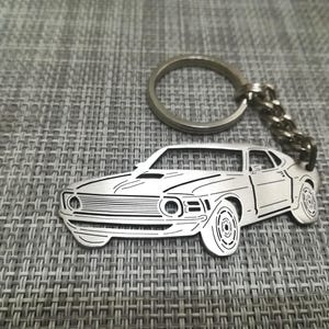 Geburtstagsgeschenk Kundenspezifisches Auto Keychain mit personalisiertem Namen, Geschenk für Ihn, personalisierter Fan-Schlüsselanhänger, Ford mustang 1970