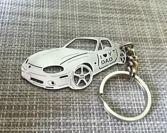Geburtstagsgeschenk für Freunde Auto Schlüsselanhänger mit personalisierten Namen, Geschenk für ihn, benutzerdefinierte Schlüsselanhänger, Mazda Schlüsselanhänger