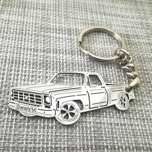 Christmas gifts car keychain  with Personalized Name, Gift for Him, Personalized Fan Key Ring ,Chevrolet c10 1978 (2)