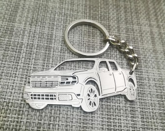 Geburtstagsgeschenk für Freunde Auto Schlüsselanhänger mit personalisierten Namen, Geschenk für ihn, benutzerdefinierte Schlüsselanhänger, Ford Maverick 2022 Lariat