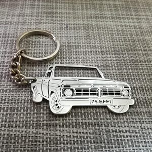 birthday giftgift for him, Custom gift Car Keychain with Personalized Name, Gift for Him, Personalized Fan Key Ring ,Ford F100 1976