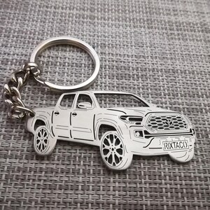gift for him, Custom gift Car Keychain with Personalized Name, Gift for Him, Personalized Fan Key Ring, 2020 Toyota Tacoma Off Road