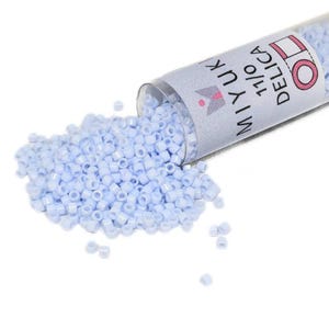 DB1497 Miyuki Delica Tube 11/0 Opaque Light Sky Blue 7.2gr.