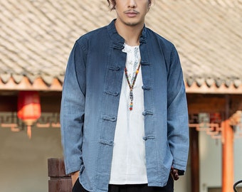 Men Tie Dye Denim Jacket Button Down Collared Blazer Top Retro Casual Punk New Men Tie Dye Denim Jacket Button Down Collared Blazer Top Retro Casual Punk New