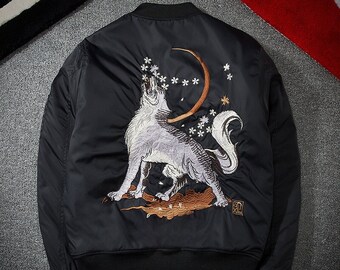 Wolf bomber jacket cheap