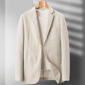 Men's Linen Suit Jacket, 100% Linen Suit Jacket - Etsy