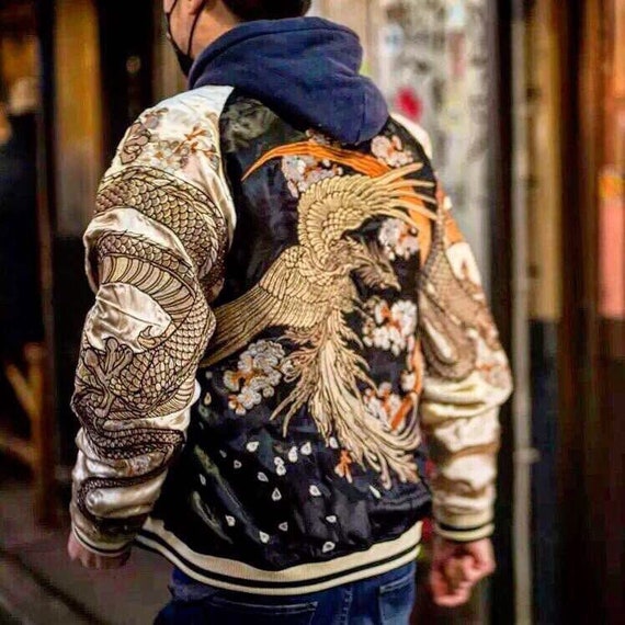 Source Japanese yokosuka autumn tiger bomber leather jacket on m.