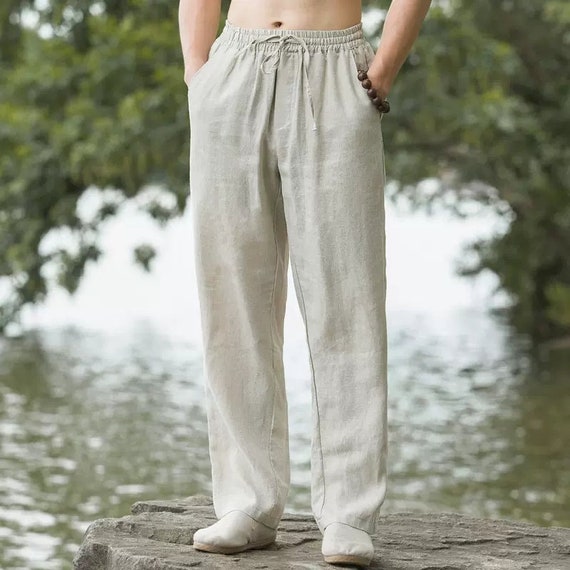 Linen yoga pants deals
