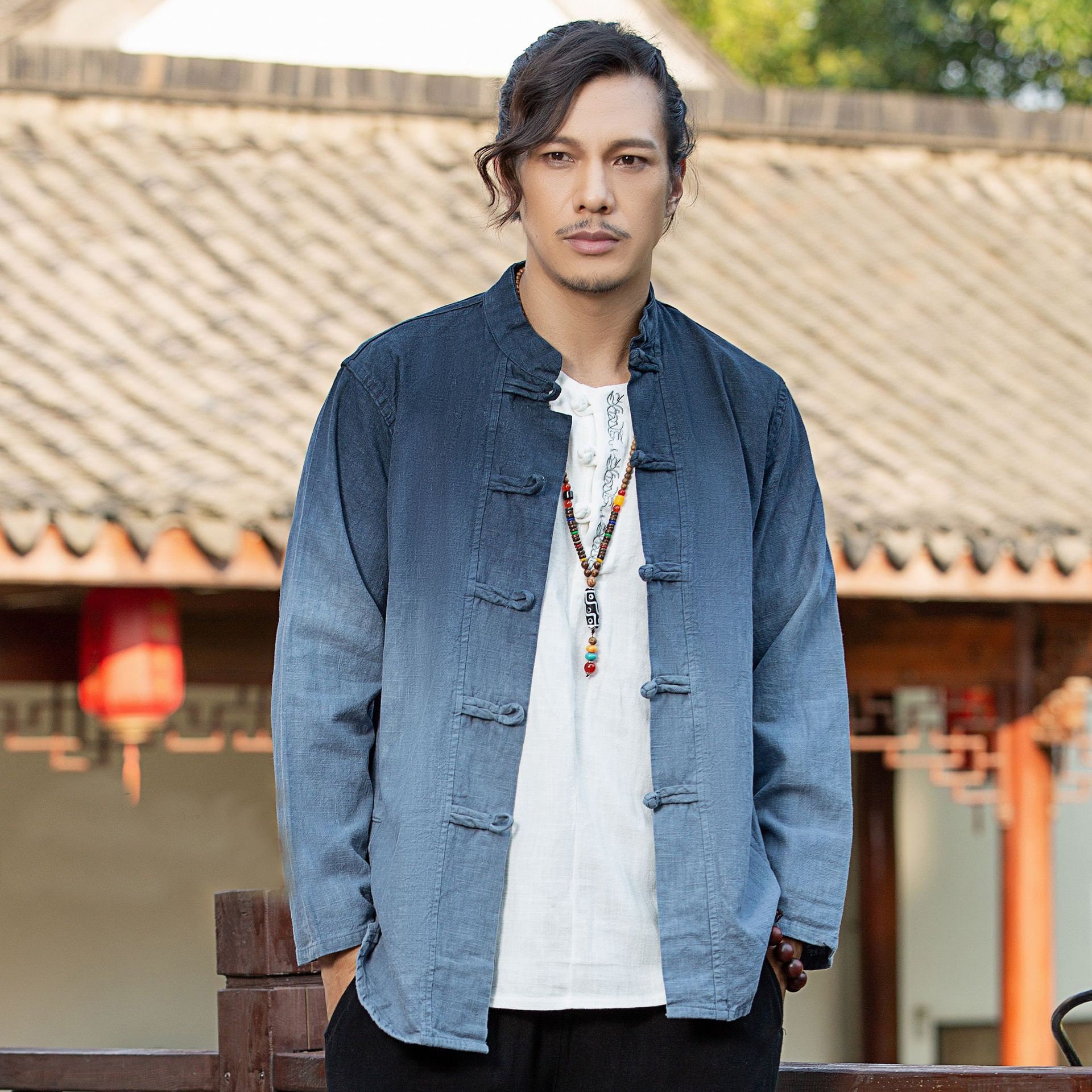 Mens linen chore clearance jacket