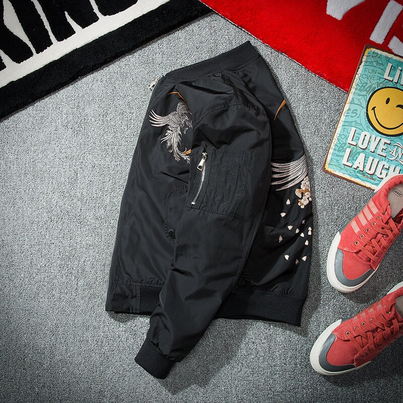 Embroidered Phoenix Jacket Men's Embroidered Etsy