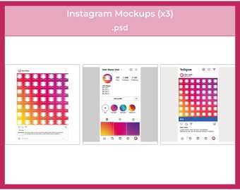 Editable Instagram Mockups: Profile, Post, Sponsored Post (PSD)