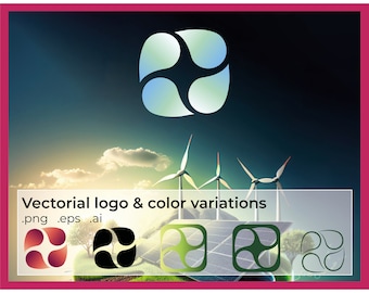 Clean Energy Vector Logo: Sustainability Company Design (.ai .eps .png)