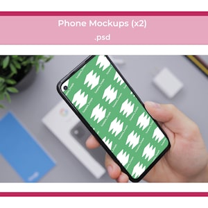 Android Phone Mockup: Editable Photoshop PSD (Pack of 2)