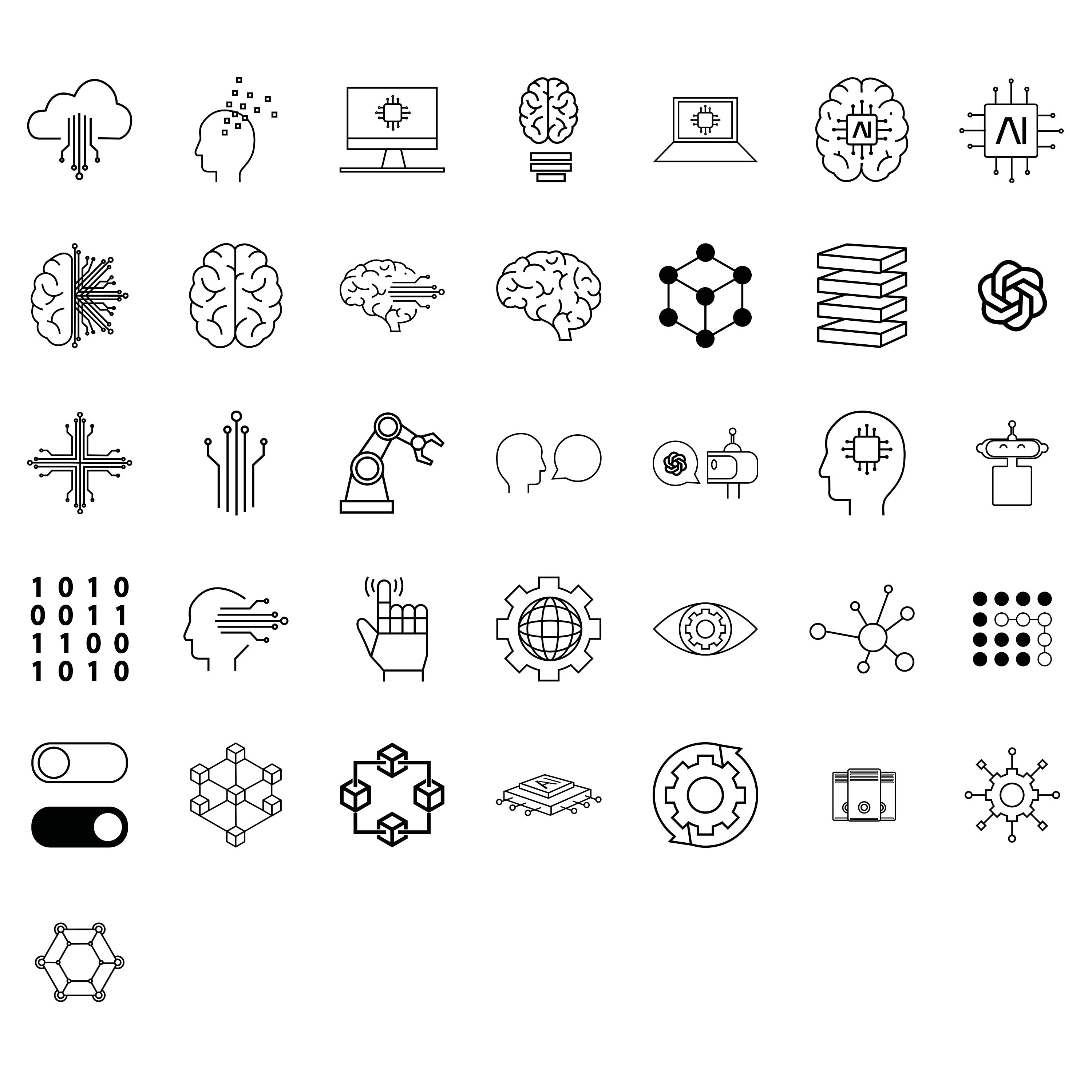 Artificial Intelligence Icon Vector AI Symbol Tools .svg Advanced ...