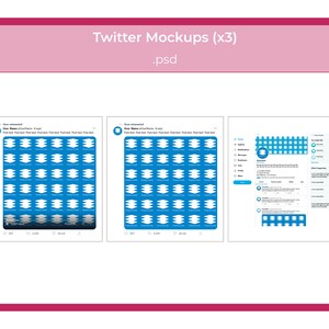 Twitter editable mockups (x3) (Photoshop .psd). Twitter Mockup in Photoshop. Social media Mockup in Photoshop. Twitter template mockup psd
