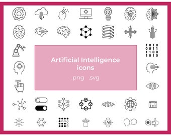 Artificial Intelligence Icon vector AI symbol tools (.svg) Advanced Technology Icon pack. Futuristic tech icons chat GPT logo. Prompt icon