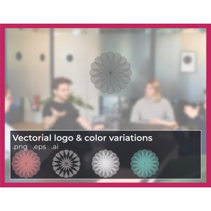 Vectorial logo design for corporate companies. Interconnection logo circular logo design of overlapping in ai svg and png flower shape logo