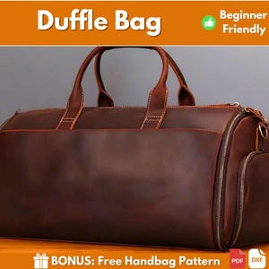 Leder Seesack Muster | Leder Muster | Reisetasche | Ledertasche Muster | Reisetasche Muster | Leder DIY | Große Tasche Muster