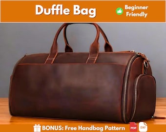 Leather Duffle Bag Pattern | Leather Pattern | Duffle Bag | Leather Bag Pattern | Travel Bag Pattern | Leather DIY | Large Bag Pattern