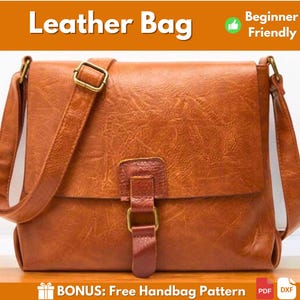 Leather Bag Pattern | Leather Pattern | PDF Leather Pattern | Crossbody Bag Pattern | Leather Purse | Leathercraft | PDF Download