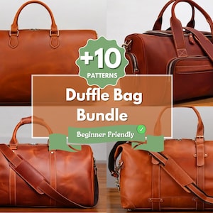 Leder Schnittmuster | Leder Seesack Muster | PDF Leder Schnittmuster | Ledertasche Muster | Leder Vorlagen | Reisetasche Muster