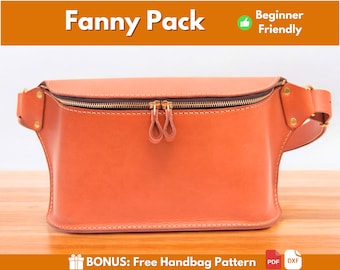 Leather Fanny Pack Pattern | Leather Pattern | Leather Waist Bag Pattern | Sling Bag Pattern | Crossbody Bag Pattern | Belt Bag Pattern