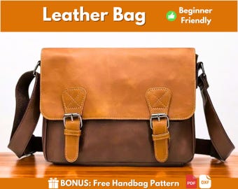 Leather Bag Pattern | Leather Pattern | PDF Leather Pattern | Bag Pattern | Laptop Bag Pattern | Leather Briefcase Pattern | PDF Download