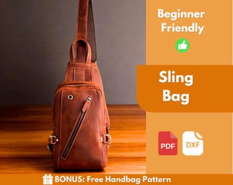 Molde de bolsa tiracolo de couro em PDF | Molde de couro | Molde para iniciantes | Molde de bolsa tiracolo | Molde de bolsa transversal | Bolsa de couro | Download em PDF