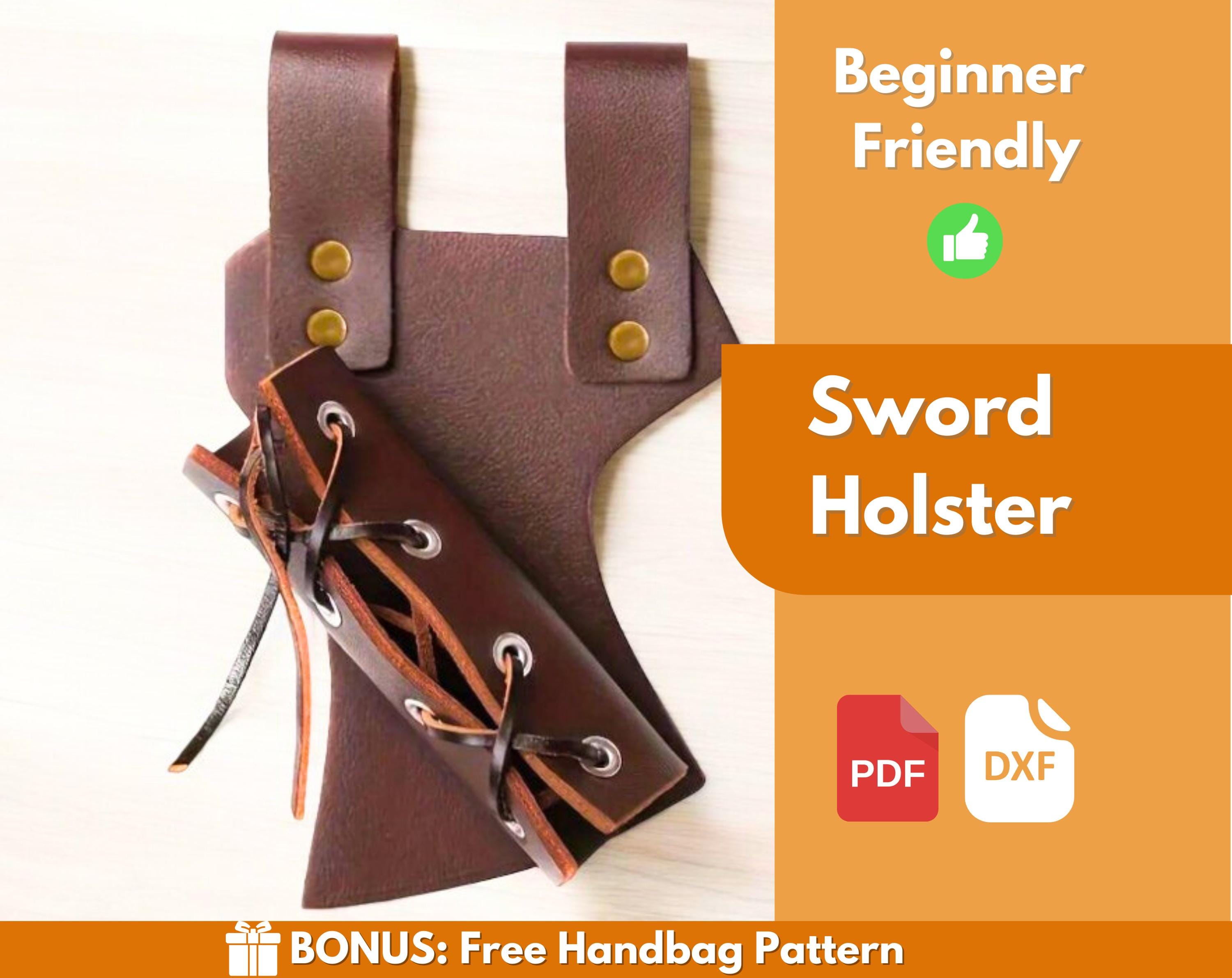 Sword Holster Pattern | Leather Pattern | PDF Leather Pattern | Sword Holder | Sword Frog | Holsters for Swords | Instant Download